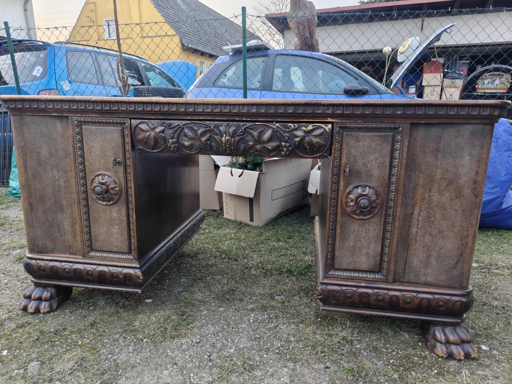 Antiker Schreibtisch Holz Jugendstil